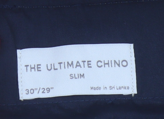 Marks and Spencer Men Beige Slim Chino Trousers Size 30x29