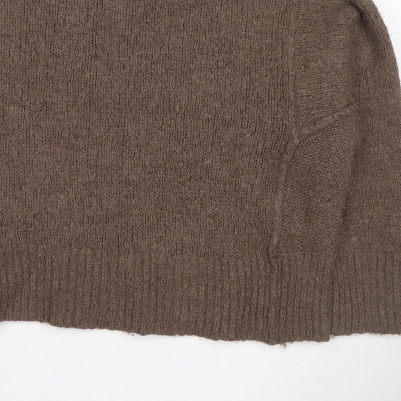 Topshop Women’s Brown Size 12 Roll Neck Oversized Knit Jumper
