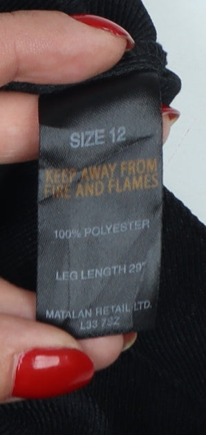 Et Vous Women’s Black Size 12 Straight Leg Dress Trousers