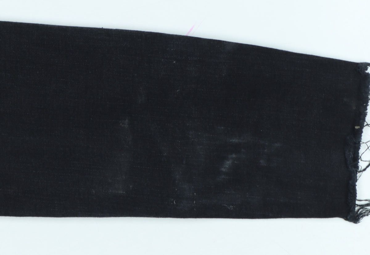Next Women’s Black UK 8 Regular Distressed Skinny Stretch Jeans