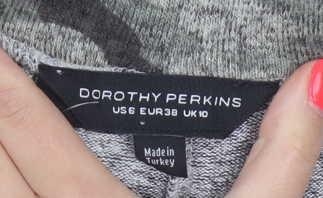 Dorothy Perkins Women Grey Camo Jogger Trousers UK 10 Elastic Waist