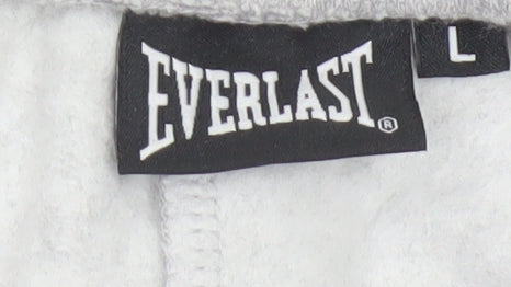 Everlast Men’s Grey L Logo Cotton Blend Cuffed Jogger Sweatpants