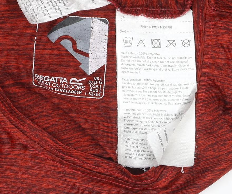 Regatta Men’s Red Marl M Basic Sports Quick Dry T-Shirt