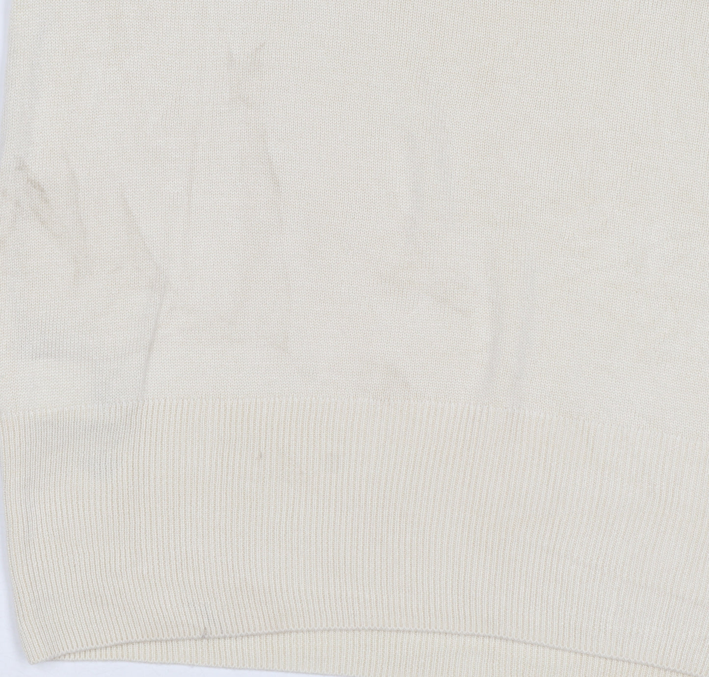 Marks & Spencer Women Ivory Size 22 Cable Knit Short Sleeve Jumper