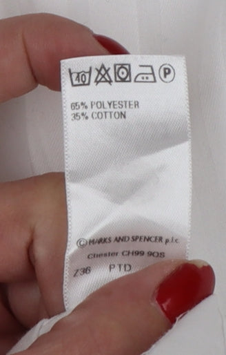 Marks and Spencer Men’s White 16.5 Pleated Wing Collar Dress Shirt