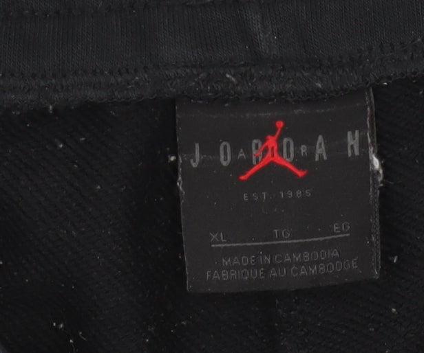 Jordan Men’s Black XL Sweat Shorts Jumpman Logo Drawstring Sports