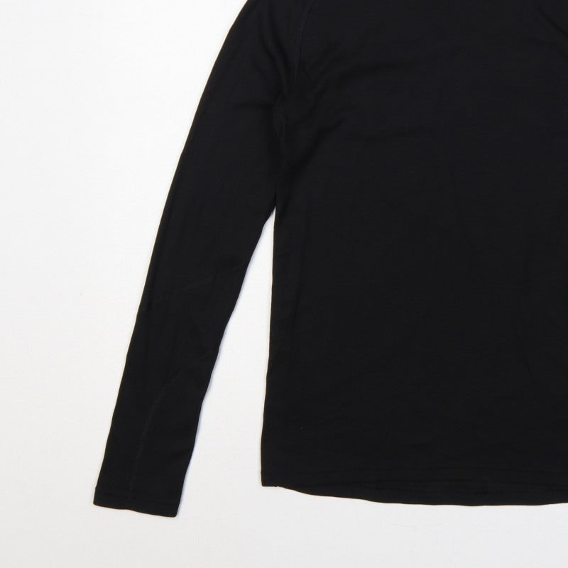 Wedze Men Black S Thermal Ski Base Layer Long Sleeve Top