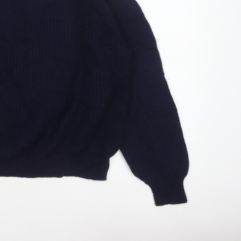 Hornes Women Blue M Chunky Knit Raglan Crew Neck Jumper