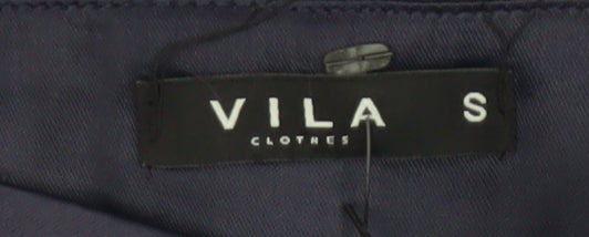 Vila Clothes Women Blue S Strapless Fit & Flare Sequin Party Dress