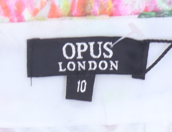 Opus London Women Multicoloured UK 10 Floral Lace Pencil Midi Skirt
