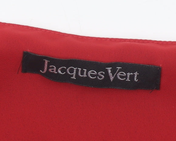 Jacques Vert Women Black Floral Viscose Tank Top UK 20 Lined Scoop Neck