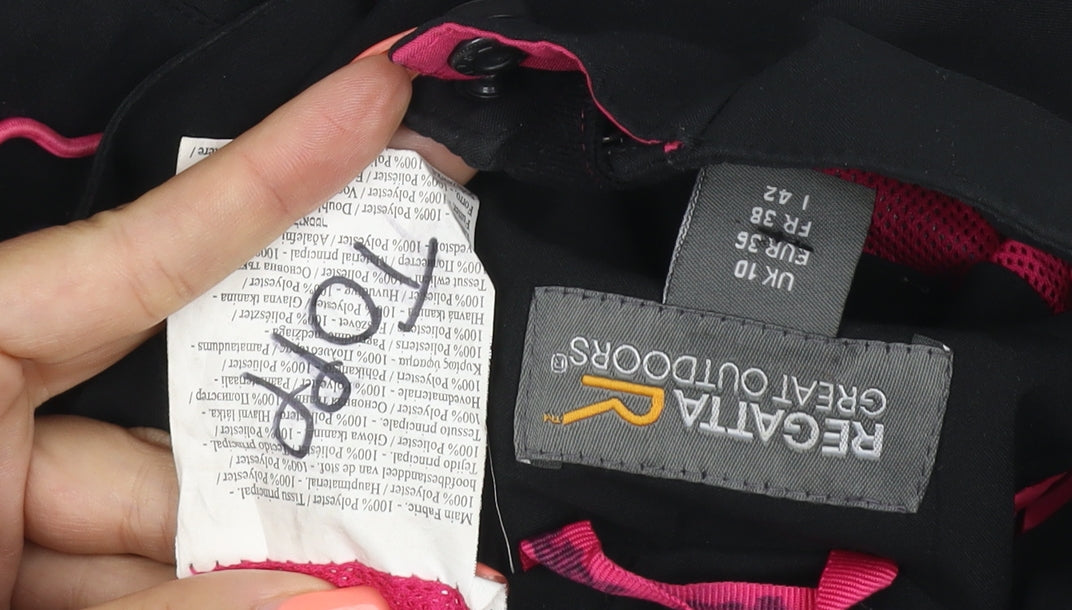 Regatta Women’s Black UK 10 Isotex 5000 Hooded Waterproof Rain Jacket
