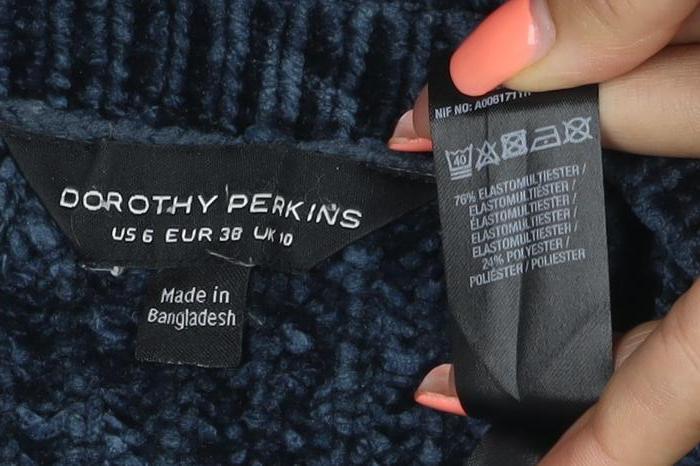 Dorothy Perkins Women Blue UK 10 Chunky Knit Crew Neck Jumper