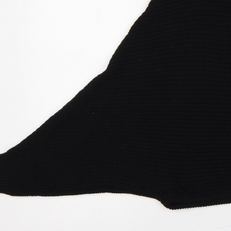 Revamped Women’s Black M Roll Neck Batwing Knit Cape Jumper