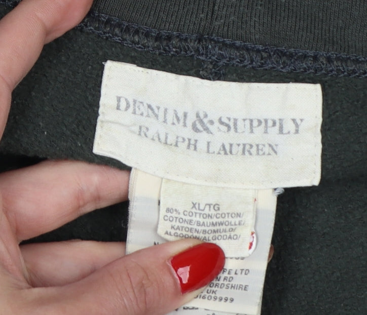 Denim & Supply Ralph Lauren Men’s Black XL Logo Sweatpants Joggers