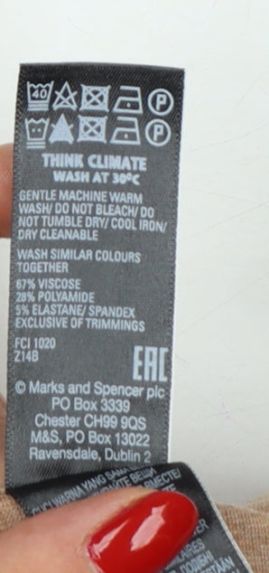 Marks & Spencer Women Beige UK 20 Tapered Smart Trousers