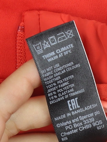 M&S Women’s Red UK 14 Think Climate Full Zip Windbreaker Jacket