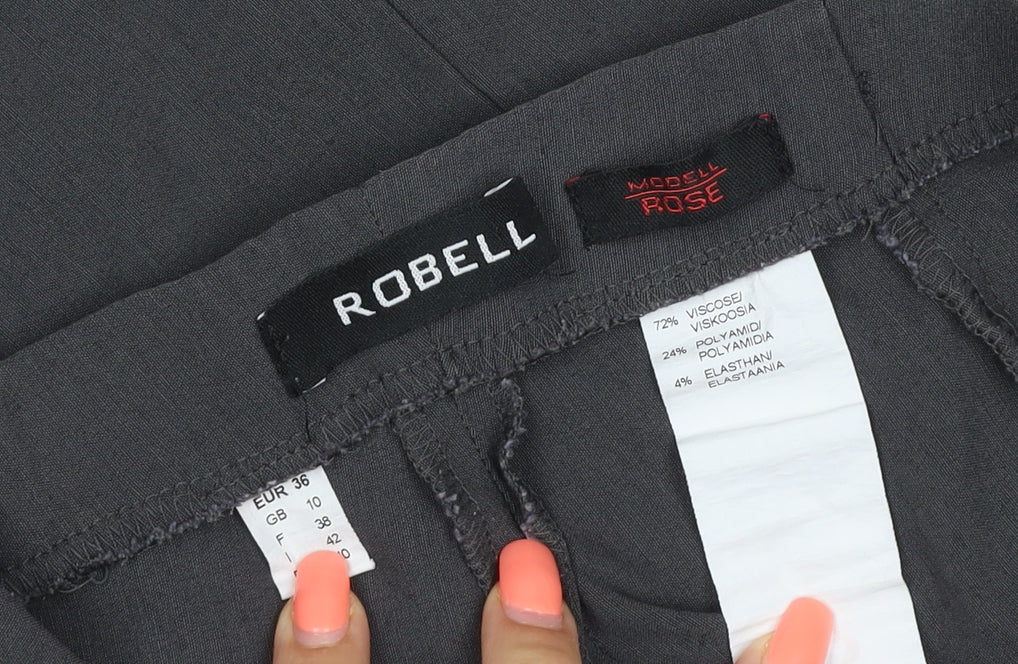 Robell Women’s Grey UK 10 Rose Slim Stretch Trousers