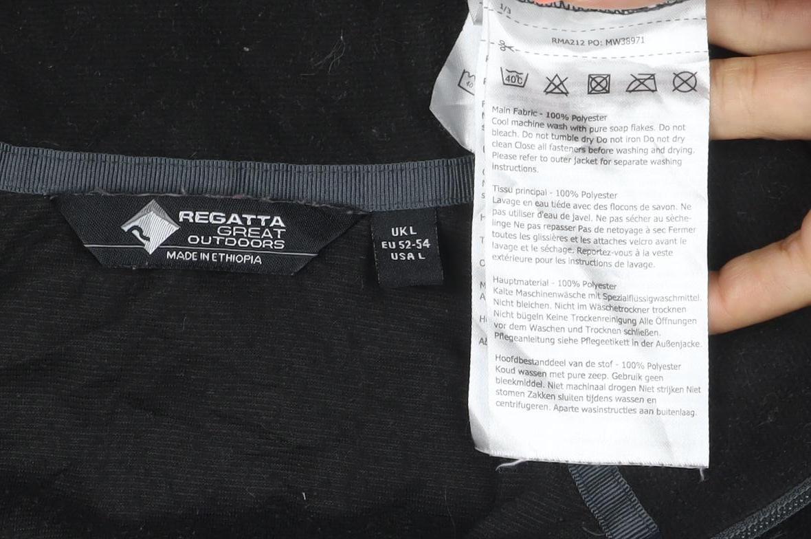 Regatta Men’s Black L 1/4 Zip Fleece Sweatshirt Outdoor