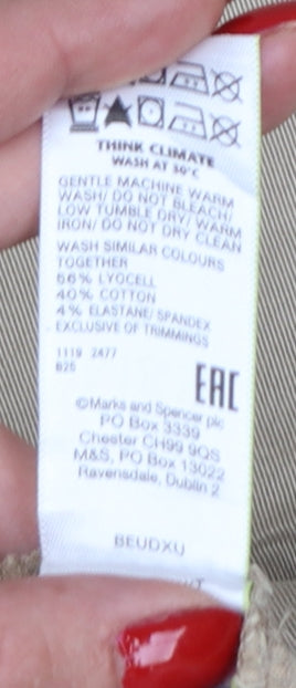 Marks & Spencer Women Beige Size 22 Cargo Tapered Trousers