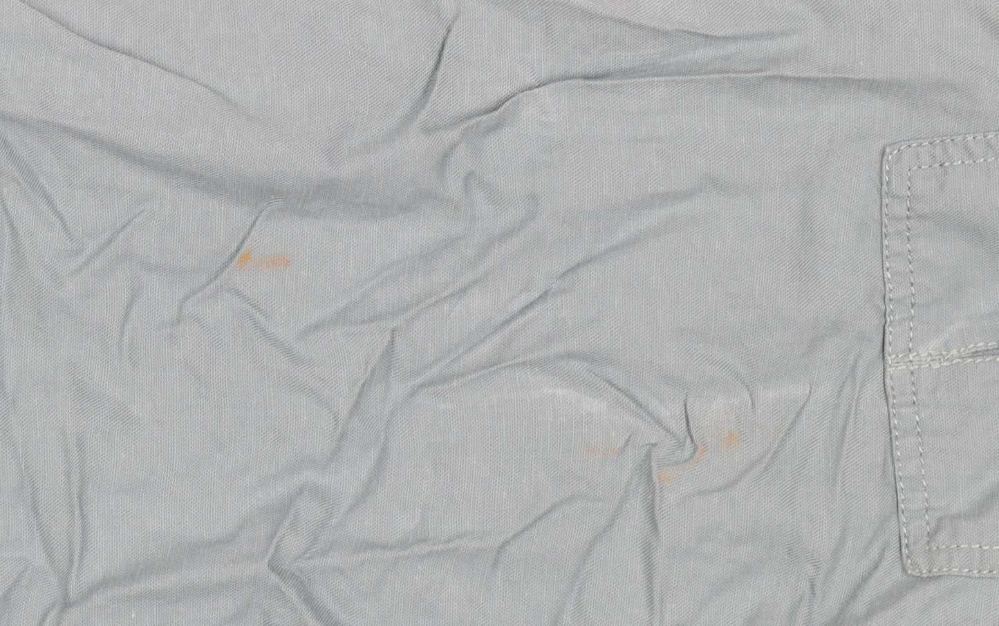 My Tribe Women's Blue UK 8 Linen Cargo Trousers Drawstring Pockets