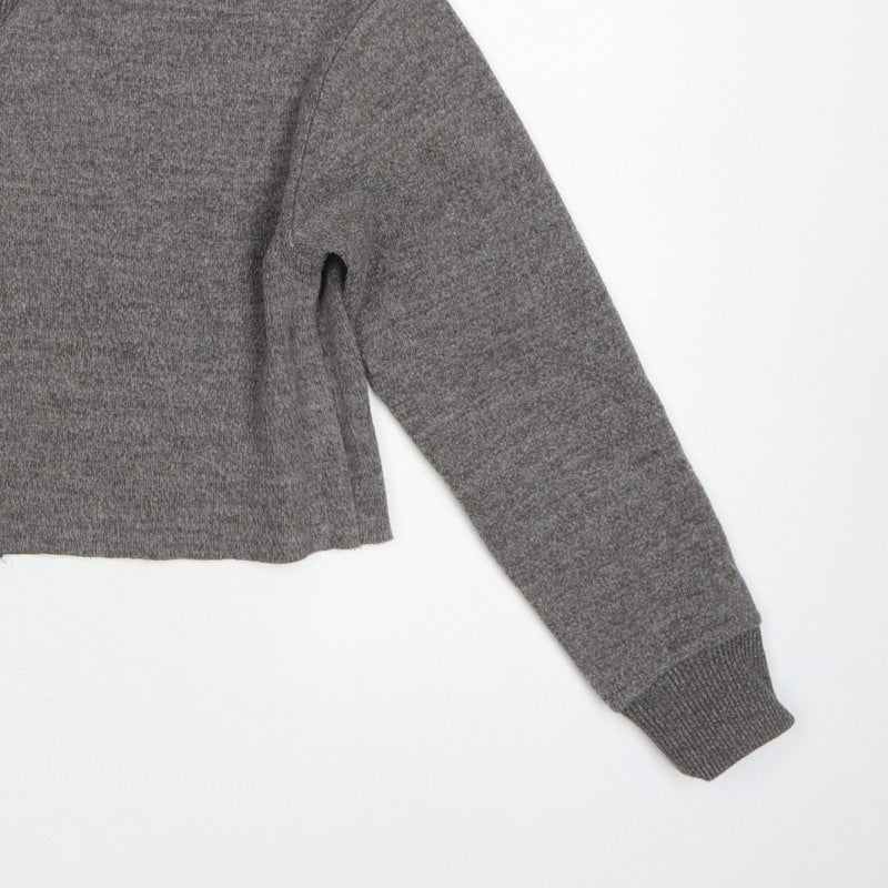 Zara Women Grey M Knit Crew Neck Pullover Sweatshirt Long Sleeve