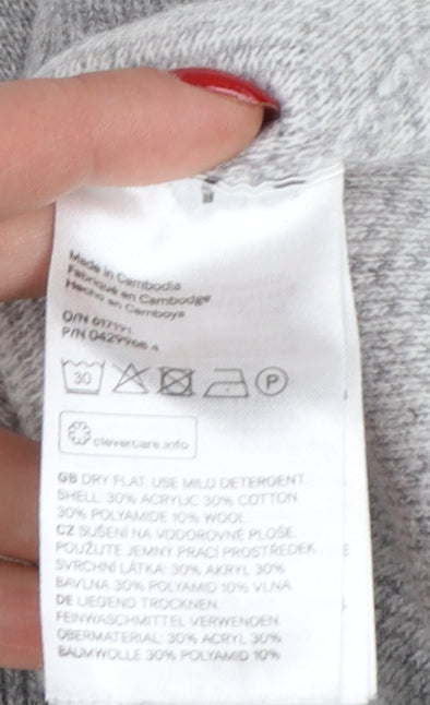 H&M L.O.G.G. Men’s Grey M Crew Neck Cotton Blend Knit Pullover Jumper