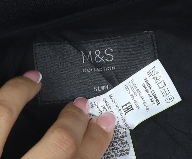 M&S Collection Women’s Black Slim Fit Dress Trousers 34W 29L