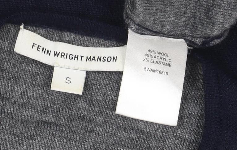 Fenn Wright Manson Women Blue Wool Knit Jumper Dress Size S
