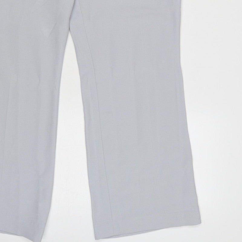 Autonomy Women Grey UK 14 Classic Straight Leg Tailored Trousers