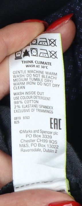 Marks and Spencer Men’s Black 42x29 Regular Fit Stretch Chino Trousers