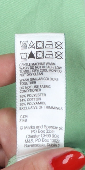 M&S Women’s Green UK 16 Convertible Cargo Trousers Elastic Waist