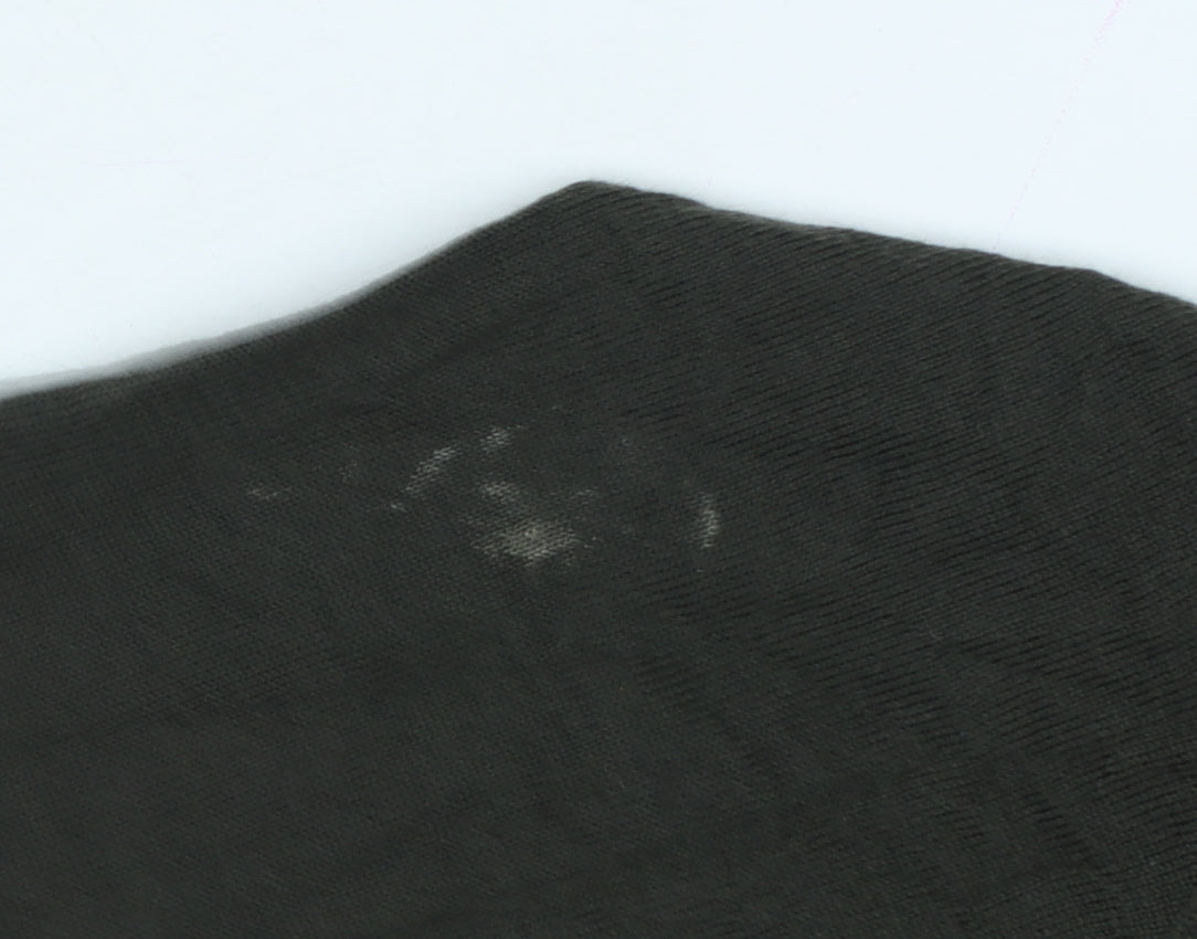 AllSaints Men’s Black Merino Wool Crew Neck Slim Pullover Jumper S
