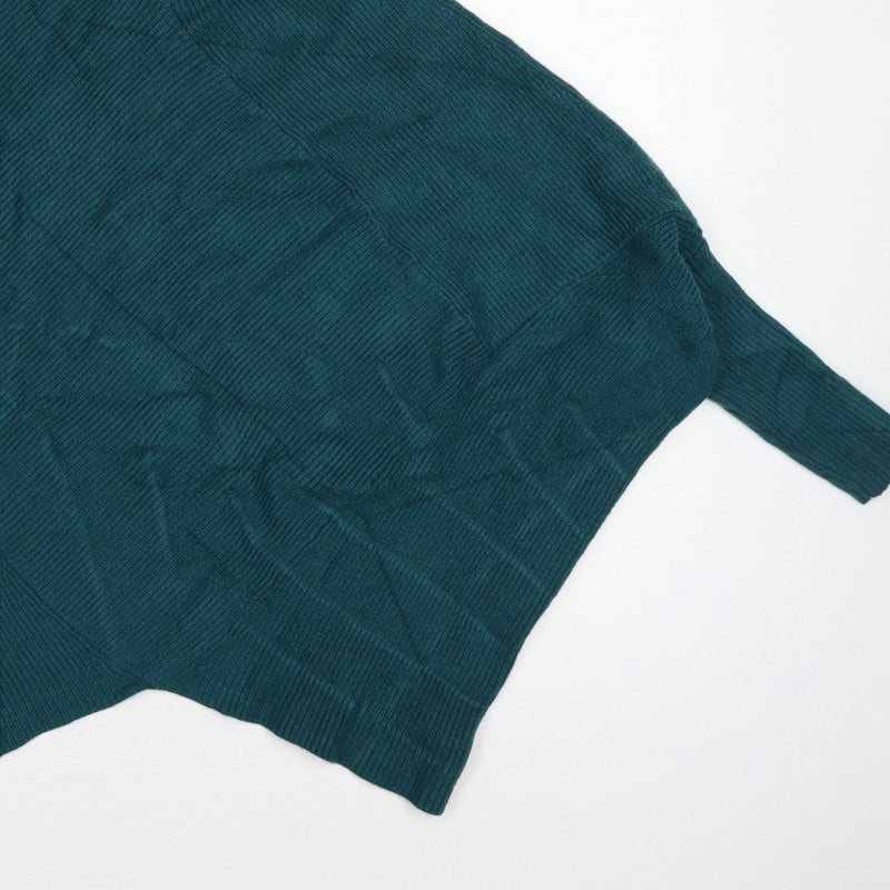 Nuna Lie Women’s Green S Cable Knit Roll Neck Oversized Jumper