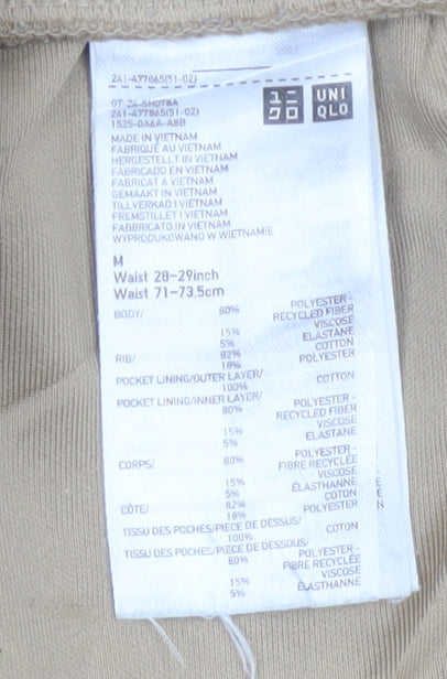 UNIQLO Women Beige M Relaxed Drawstring Jogger Trousers
