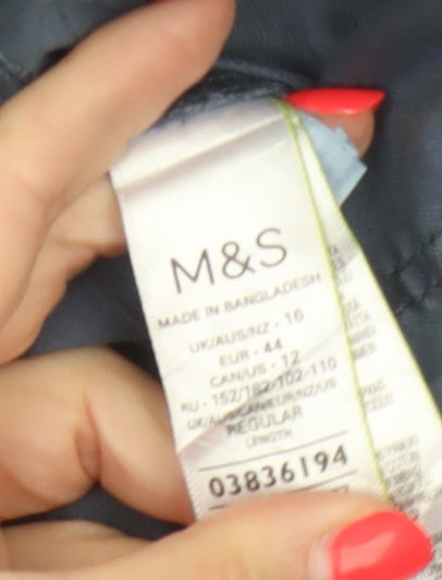 Marks & Spencer Women Blue UK 16 Cargo Trousers Lyocell Cotton