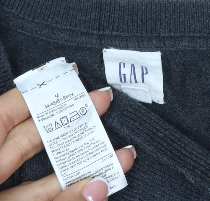 Gap Men’s Grey M Cotton Crew Neck Pullover Knit Jumper