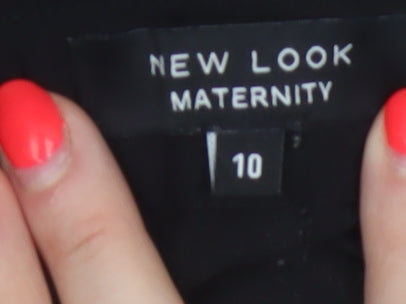 New Look Maternity Women’s Black Size 10 Flared Stretch Trousers