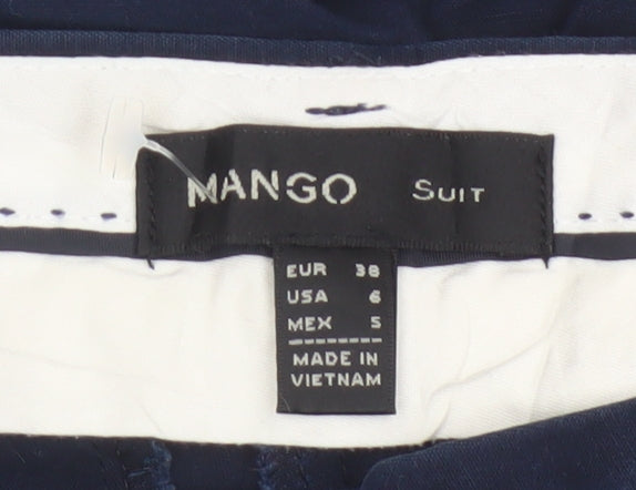 Mango Women’s Blue UK 10 Slim Straight Suit Dress Trousers