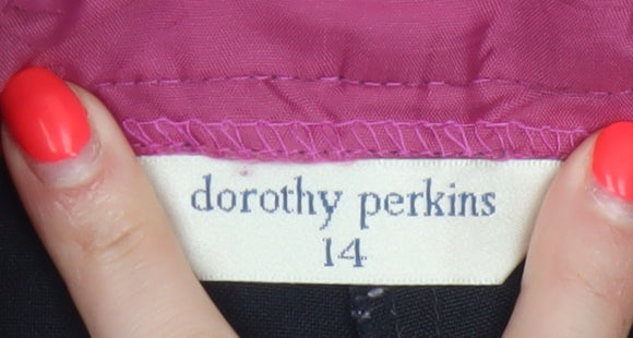 Dorothy Perkins Women Blue Pinstripe Tailored Dress Trousers UK 14