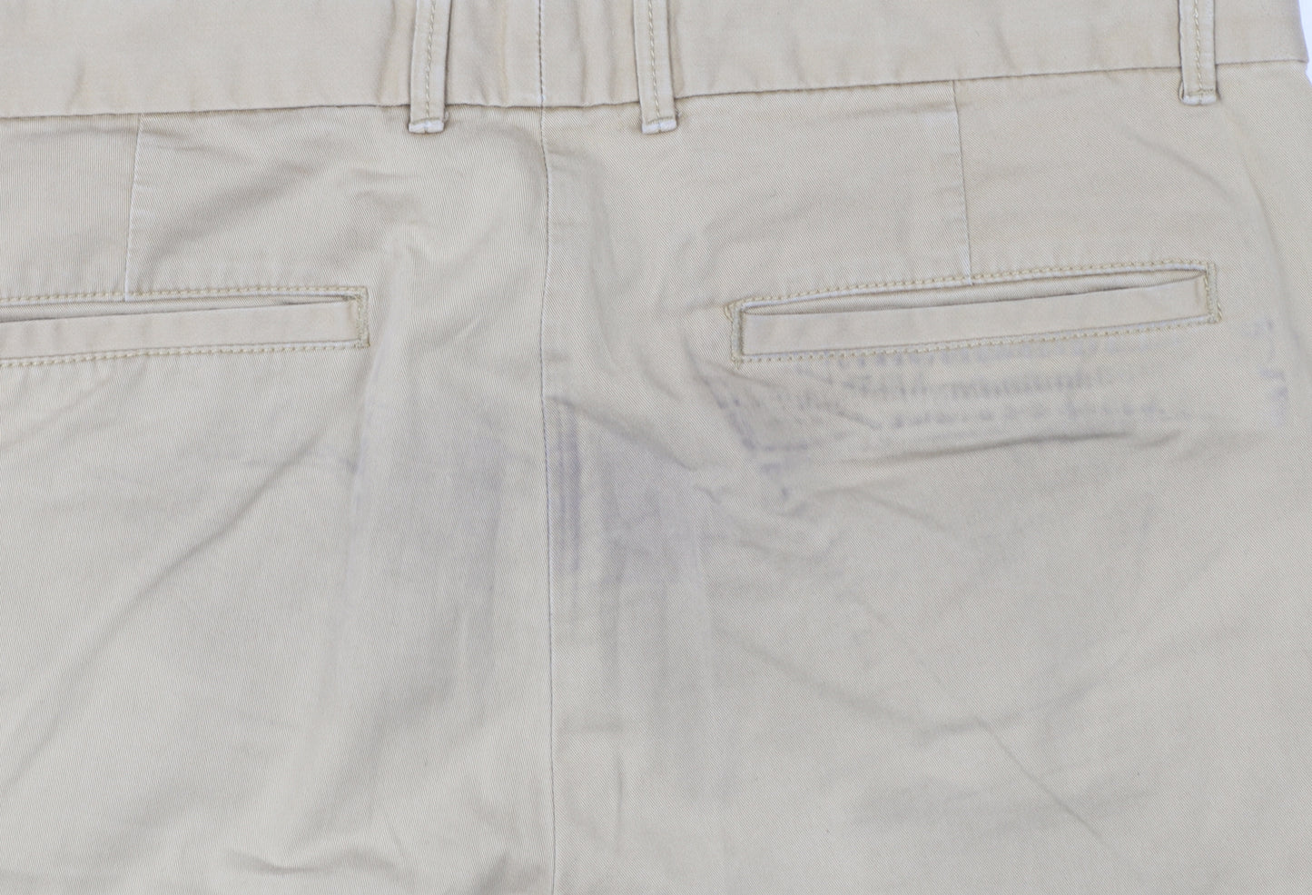 Gap Women’s Beige UK 8 Regular Straight Khaki Chino Trousers