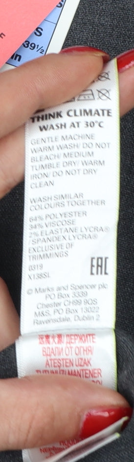 M&S Girls Grey School Pleated Skirt 15-16 Years Button Front NWT