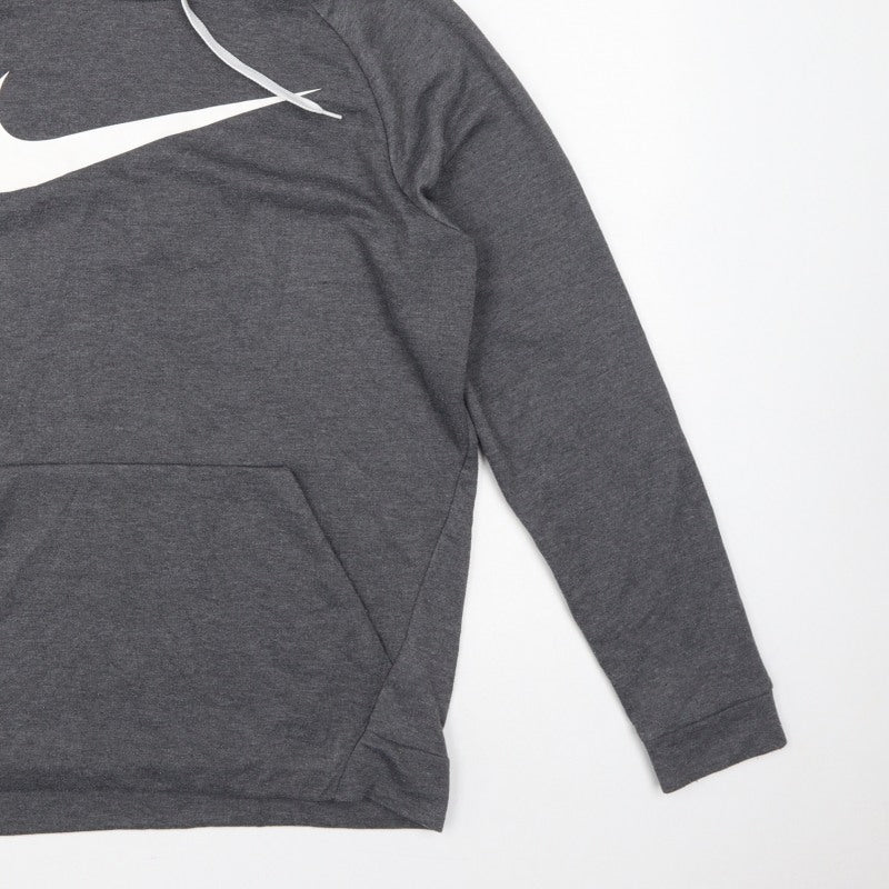 Nike Men's Grey M Dri-FIT Swoosh Pullover Hoodie Graphic Print