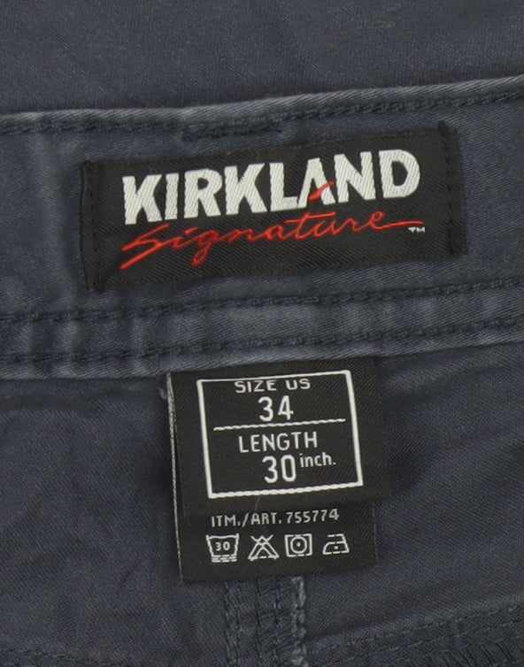 Kirkland Signature Men’s Navy 34x30 Straight 5-Pocket Trousers