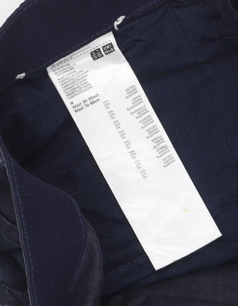 Uniqlo Men’s Navy Blue 30/33 Stretch Chino Trousers Straight Leg