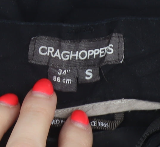 Craghoppers Men’s Black 34in S Cargo Trousers Adjustable Belt