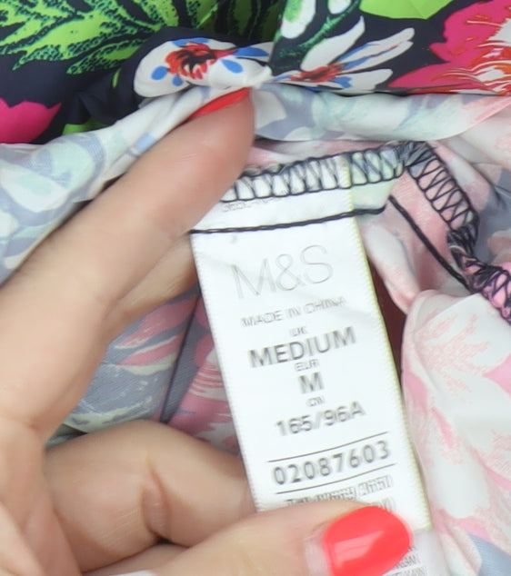 Marks & Spencer Women's Multicoloured UK 14 Floral Hooded Basic Jacket