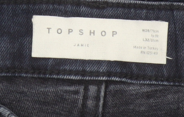Topshop Women's Blue UK 10 Jamie High Rise Skinny Jeans W28 L32