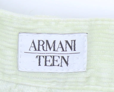 Armani Teen Boys Green 11 Years Corduroy Chino Trousers 148cm