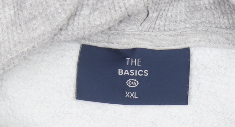 C&A Women’s Grey White Colourblock Pullover Hoodie 2XL Cotton Blend